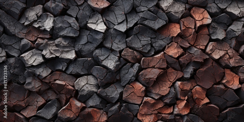 Aufkleber A close up view of a pile of rocks. This image can be used to represent stability, nature, or construction projects