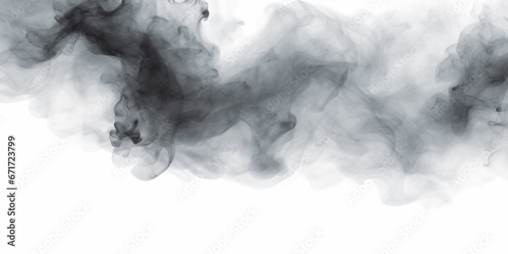 Aufkleber a black and white photo capturing the ethereal beauty of smoke suspended in the air. this versatile 