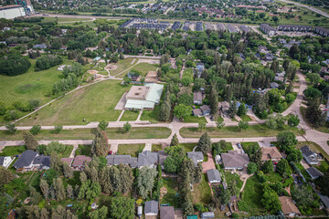 Aerial of the Montgomery Place Neighborhood in Saskatoon
