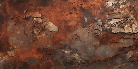 A close-up view of a rusted metal surface. This image can be used to depict decay, texture, or industrial themes