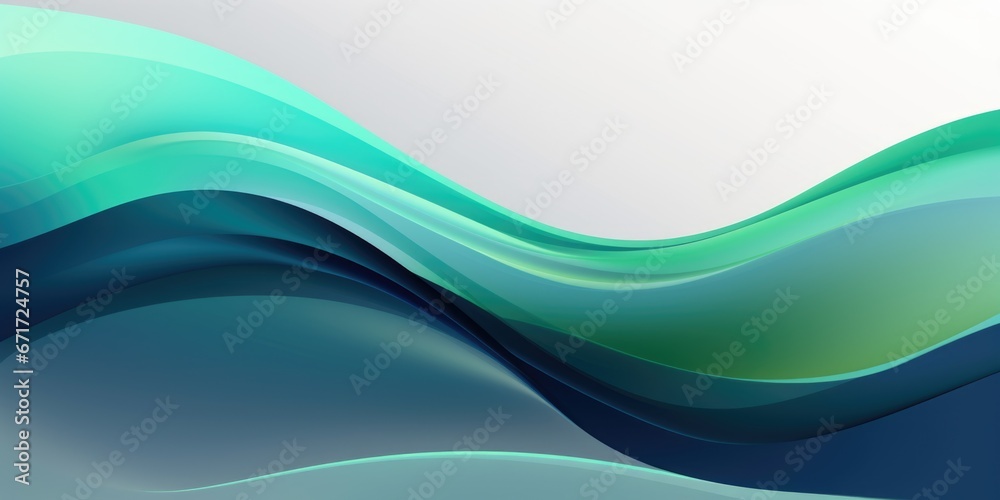 Poster A vibrant and dynamic abstract background featuring blue and green waves. Perfect for adding a touch of color and energy to any design project