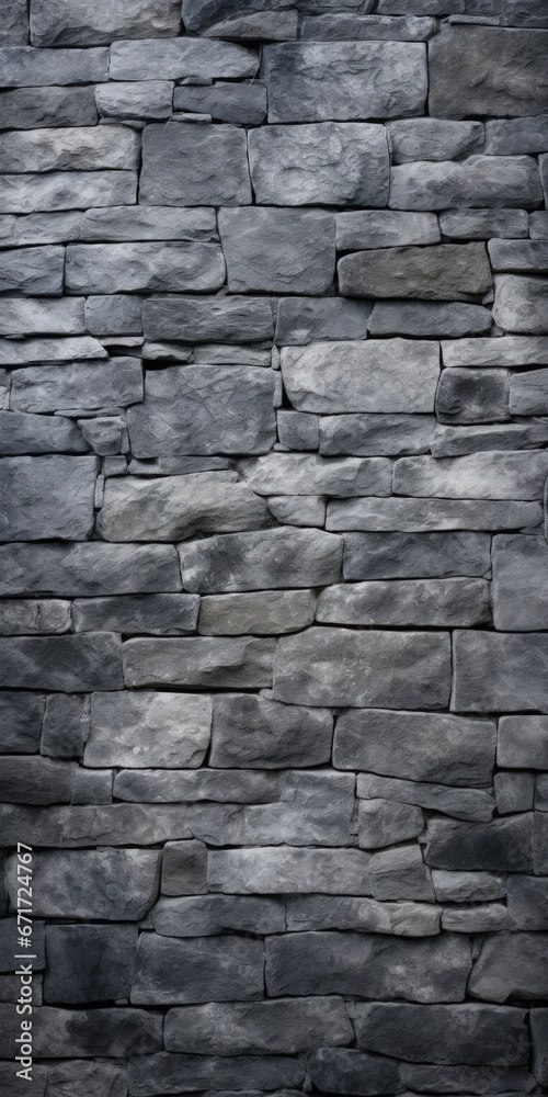 Poster A picture of a black stone wall with clouds in the background. Suitable for use in architectural designs or as a background image for various projects