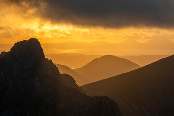 Arran Mountains Sunset
