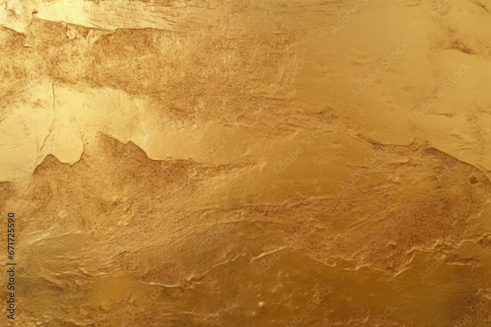 Poster A detailed view of a surface that has been painted with gold. This image can be used to add a touch of luxury and elegance to various design projects