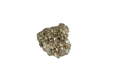 pyrite garnet mineral stone macro on white background