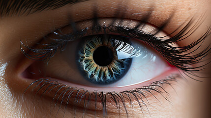 Fototapeta premium macro closeup of blue eye