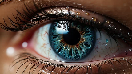 Photo sur Plexiglas Photographie macro macro closeup of blue eye