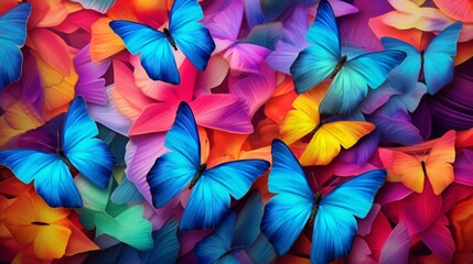 Fototapeta na wymiar colorful buterflies background