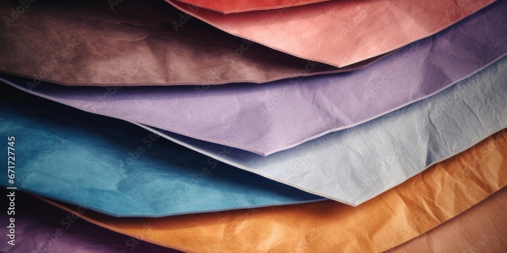 Poster A collection of various colored sheets of paper. Perfect for crafts, scrapbooking, or adding a pop of color to any project.
