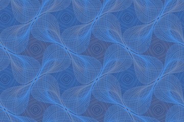Fototapeta na wymiar Organic lines geometric shapes optical illusion seamless pattern.