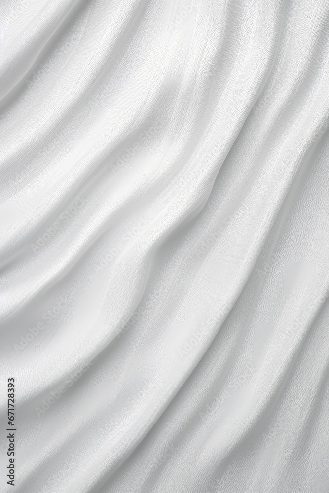Poster A captivating black and white photo capturing a wave of white fabric. This versatile image can be used for various design projects, adding elegance and movement.
