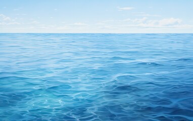 Fototapeta premium Serene blue water surface, calm and captivating.