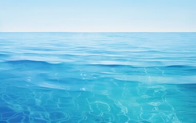 Fototapeta na wymiar Serene blue water surface, calm and captivating.