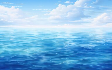 Obraz premium Serene blue water surface, calm and captivating.