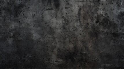 Fototapeta premium A distressed and grungy black metal background featuring scratched and worn textures, creating a spooky and eerie horror-themed surface