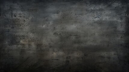 Obraz na płótnie Canvas A distressed and grungy black metal background featuring scratched and worn textures, creating a spooky and eerie horror-themed surface