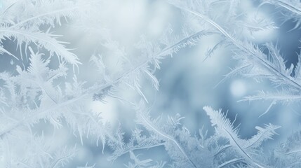 silver frost images of snowflakes, snow and lights, in the style of white and blue. clear snowflake with a sparkle background,