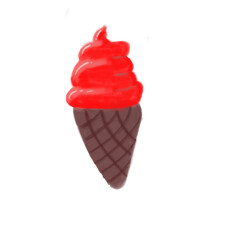 strawberry ice cream cone