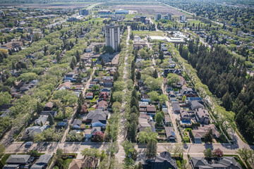 Aerial of the Varsity View Neighborhood in Saskatoon