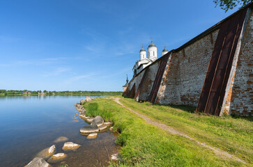 Kirilovo-Belozersky Monastery standing in a picturesque place on the shore of Lake Siverskoye