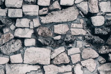 Stone rock wall for background and texture