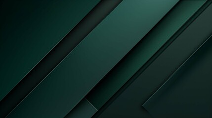 Modern dark green abstract background. Minimal. Color gradient. Banner with geometric shapes, lines, stripes and triangles. Design. Futuristic