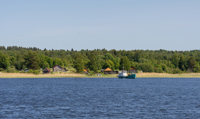 View of Kizhi Historical Park from Lake Onega