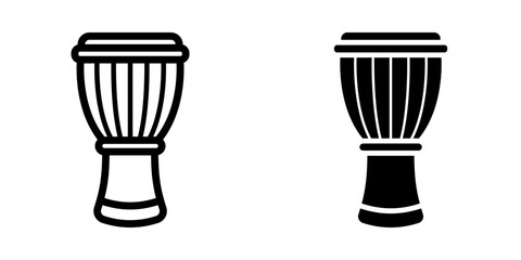 Djembe Icon. symbol for mobile concept and web design. vector illustration - obrazy, fototapety, plakaty