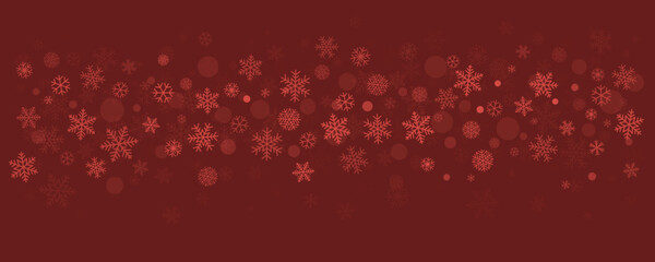 Obraz na płótnie Canvas Christmas snowflakes background. Winter silver snow falling minimal decoration, greeting card. Noel subtle backdrop. Vector illustration