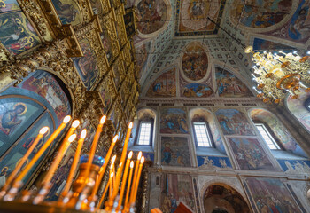 The interior of the Church of the Transfiguration of the Lord and the Praise of the Most Holy...