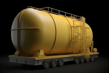 An isolated tank container rendered in a 3D illustration. Generative AI