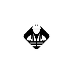 Construction Worker Icon isolated on white background