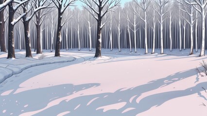 snow covered trees