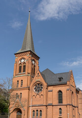Fototapeta na wymiar Saint Marien Catholic Church in Flensburg, Schleswig-Holstein, Germany