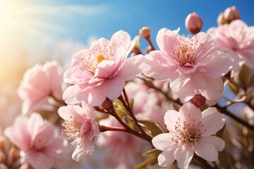 Fototapeta premium spring bloom background. ai generative