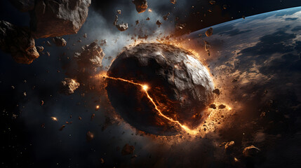 Comet, asteroid, meteorite falls to earth