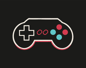 joypad vector flat color icon. Game Joystick vector graphics