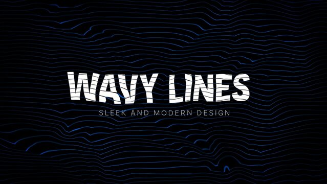 Wavy Lines Title Displacement Intro