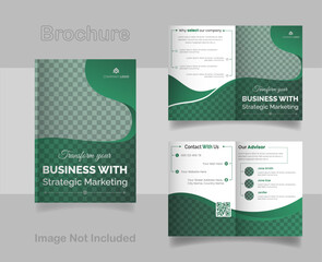 Creative and modern company brochure design template. corporate template two fold brochure design.