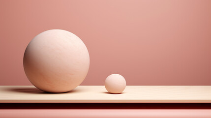 Fototapeta premium eggs on wooden table HD 8K wallpaper Stock Photographic Image 