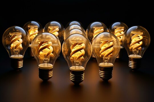 Energy-saving light bulbs. Generative AI