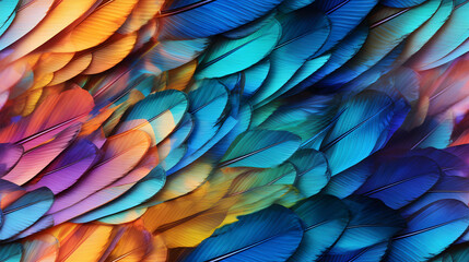 Vivid iridescence of butterfly wing in sunlight