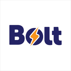 bolt lettering logo template, bolt lettering logo element