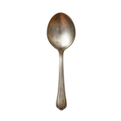 antique silver spoon isolated