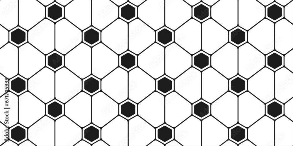 Poster Football seamless pattern texture. Vector simple and black and white pattern like the surface of a ball.