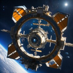 clock tower in space