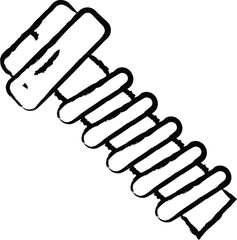 Obraz premium Screwdriver hand drawn vector illustration