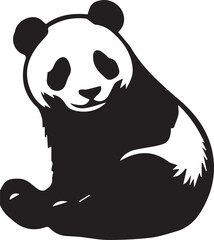 panda EPS, panda Silhouette, panda Vector, panda Cut File, panda Vector