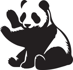 panda EPS, panda Silhouette, panda Vector, panda Cut File, panda Vector