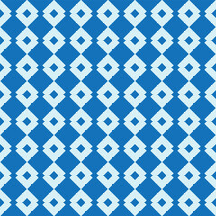 Fototapeta premium Seamless geometric pattern of blue diamonds.